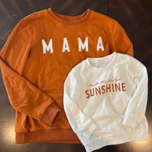 Mommy and me sweatshirt pair
